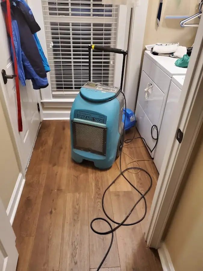 Commercial dehumidifier deployed for Flood Damage Cleanup in Colton